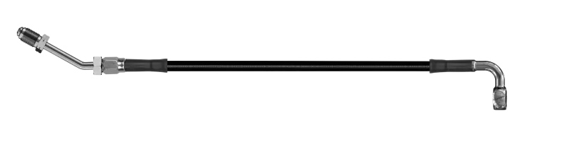 Goodridge 58In Universal Clutch Line W/Ss Fittings & Black Hose - 90Deg Banjo W/M10 Fitting 1