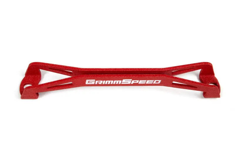 Grimmspeed 08-18 Subaru Wrx/Sti Lightweight Battery Tie Down - Red 1