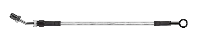 Goodridge 56In Universal Clutch Line W/Blk Zinc Fittings & Clear Hose - Straight Banjo W/An3 Fitting 1
