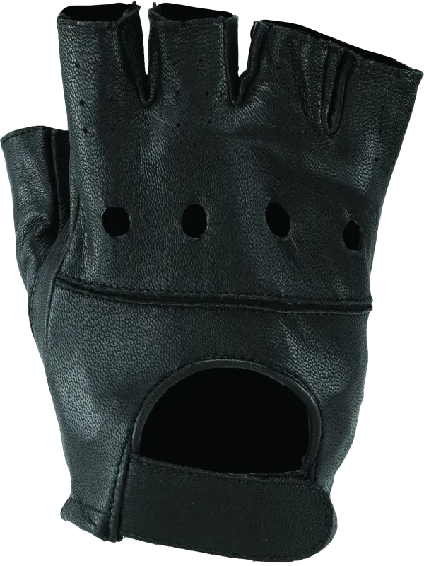 Kuryakyn Leather By River Road Hollister Shorty Gloves Black - Small 1