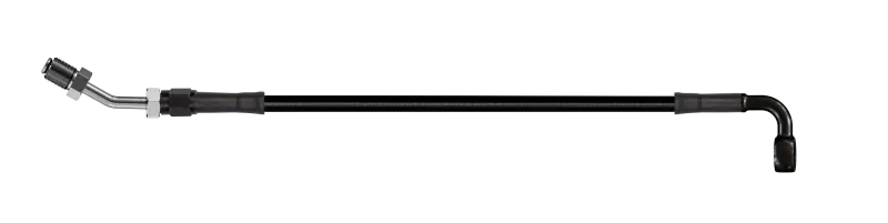 Goodridge 56In Universal Clutch Line W/Black Zinc Fittings & Black Hose - 90Deg Banjo W/An3 Fitting 1