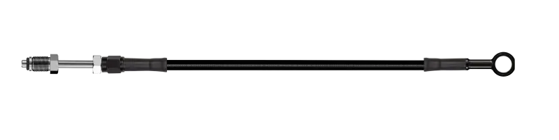 Goodridge 70In Universal Clutch Line W/Black Zinc Fittings & Black Hose - Straight Banjo 7/16 Unf 1