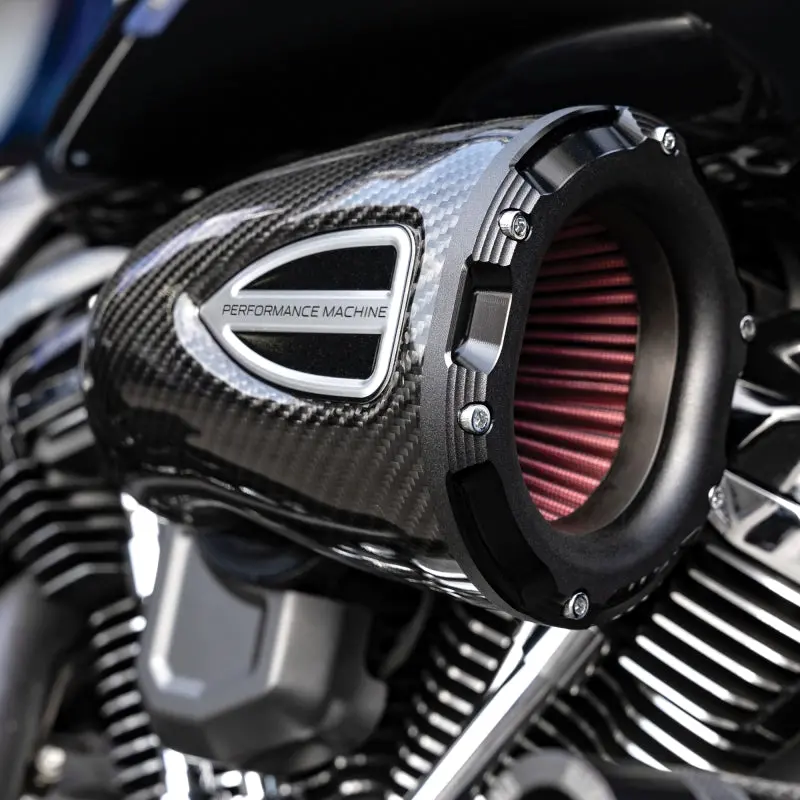 Performance Machine 08-16 Flh, 16-17 Flst Tbw (Excl 17-Up Tour) C4 Series Air Cleaner - Cf/Black Ops 1