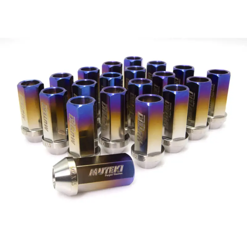 Wheel Mate Muteki Open End Lug Nuts - Burned Titanium 14X1.50 1
