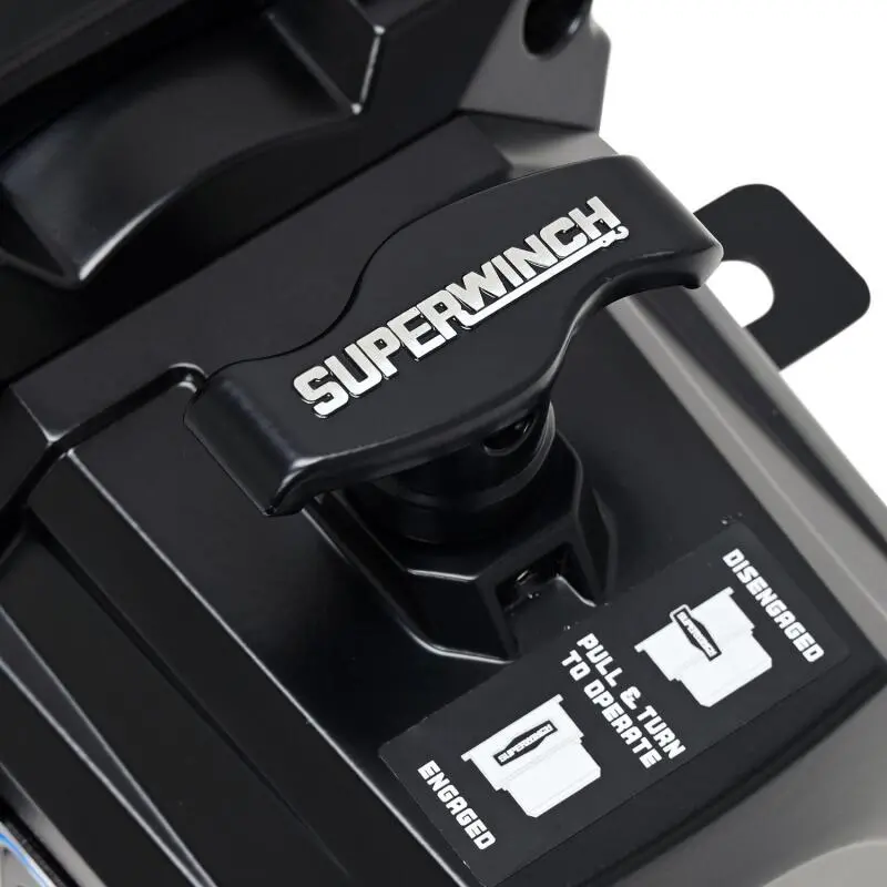 Superwinch 12000 Lbs 12V Dc 3/8In X 80Ft Synthetic Rope Sx12sr Winch - Semi Gloss Black 2