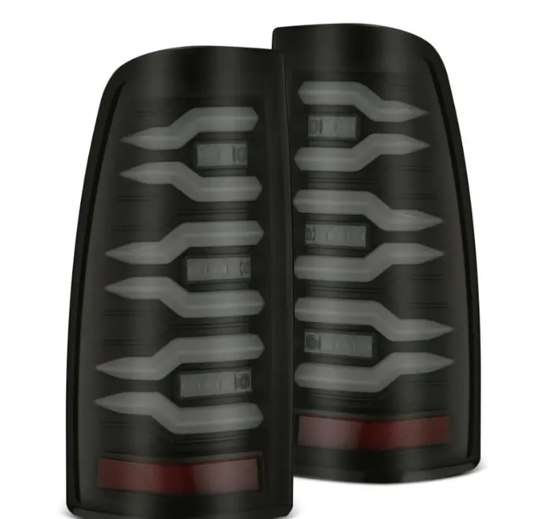 Alpharex 99-06 Chevrolet Silverado/99-06 Gmc Sierra Luxx-Series Led Tail Lights - Black 1