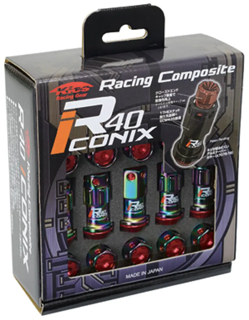 Project Kics 14X1.25 R40 Iconix Lock & Lug Nuts - Neo Chrome (16+4 Locks) 1