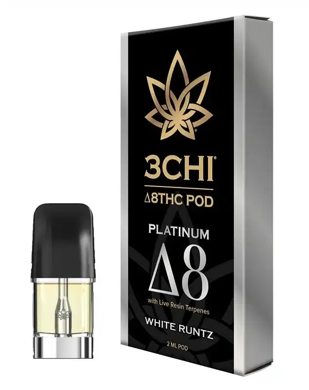 3Chi Delta 8 White Runtz Vape Pod 1