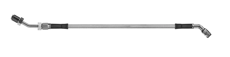 Goodridge 74In Universal Clutch Line W/Ss Fittings & Clear Hose - 45Deg Banjo W/An3 Fitting 1