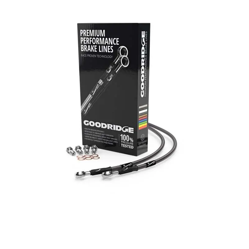 Goodridge 10-13 Yamaha Fz8 Carbon Front Race Brake Lines 1