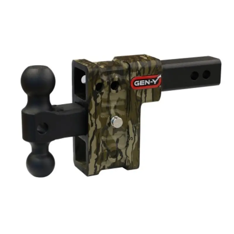 Gen-Y Mega Duty 2In Shank 5In Offset Drop 1.5K Tw 10K Hitch W/Gh-031 Dual-Ball/Gh-032 - Mossy Oak 1