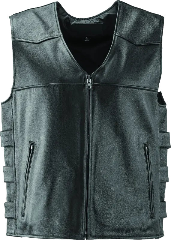 Kuryakyn Leather By River Road Plains Leather Vest Black - 3Xl 1