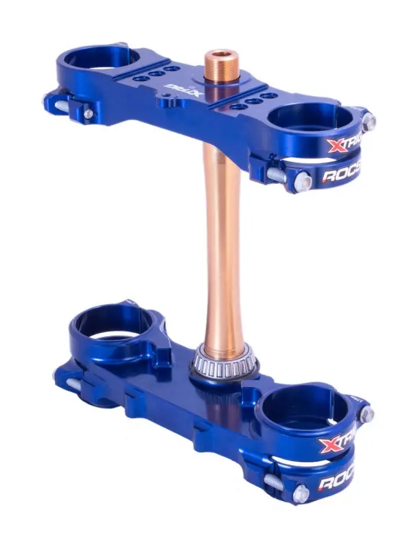 Xtrig 2024 Yamaha Yz250f/ 23+ Yz450f Rocs Tech Triple Clamp 22 Mm. Offset M12 - Blue 1