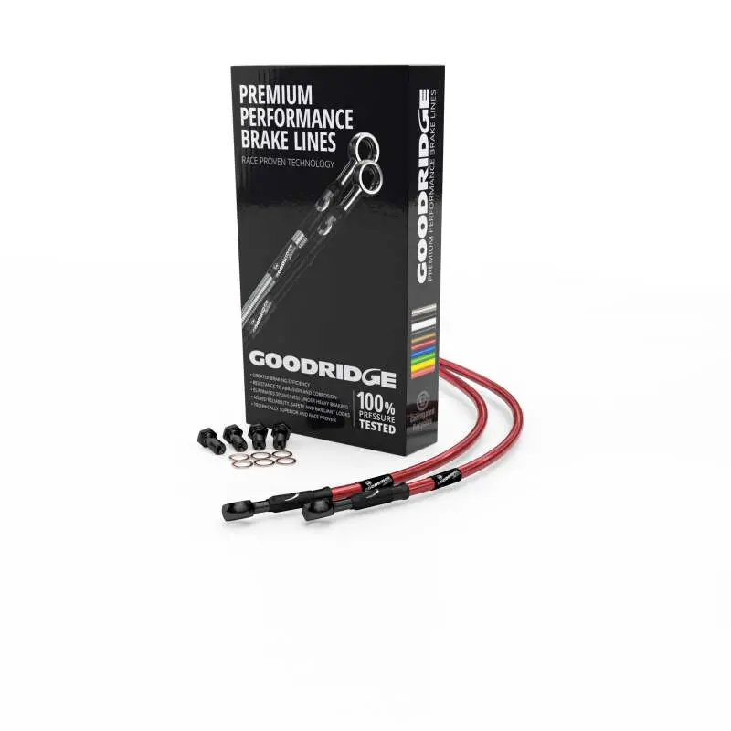 Goodridge 1984 Honda Cbx750fe Red Clutch Lines W/Black Fittings 1