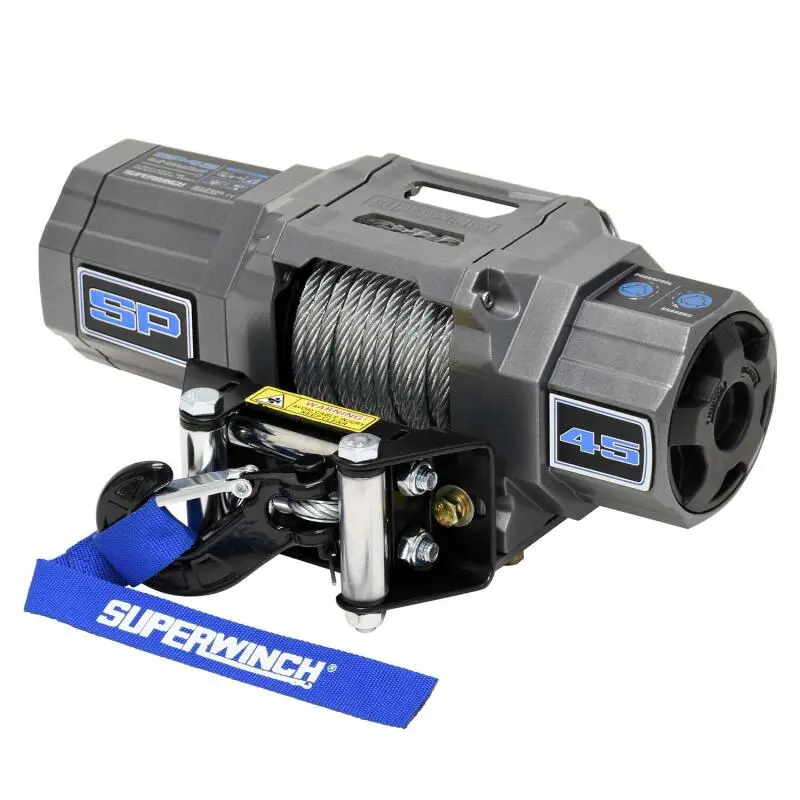 Superwinch 4500 Lbs 12V Dc 15/64In X 40Ft Steel Rope Roller Fairlead Sp 45 Winch 1