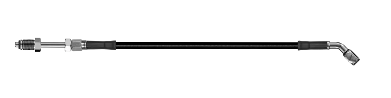 Goodridge 64In Universal Clutch Line W/Ss Fittings & Blk Hose - 45 Deg Banjo W/Straight 7/16 Unf 1