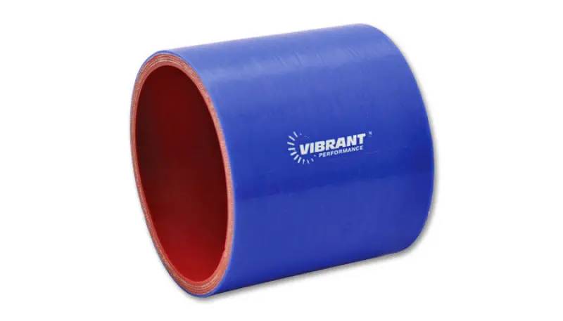Vibrant 4 Ply Reinforced Silicone Straight Hose Coupling - 2.5In I.D. X 3In Long (Blue) 1