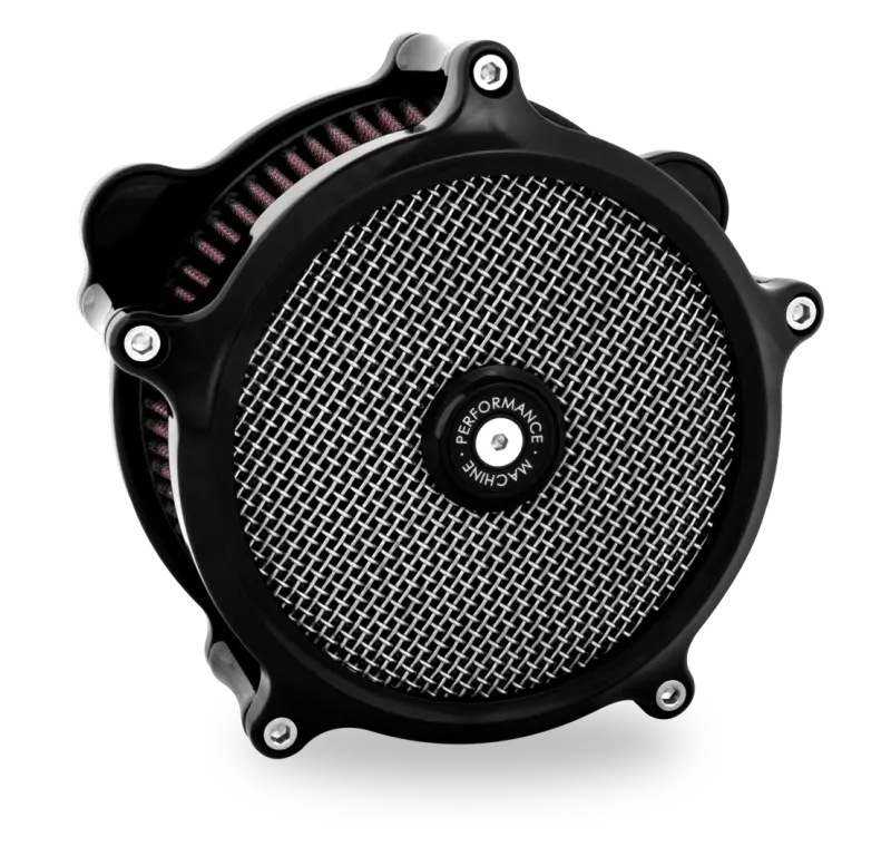 Performance Machine 23-Up Cvo, 2024 Touring Super Gas Air Cleaner - Black Ano 1