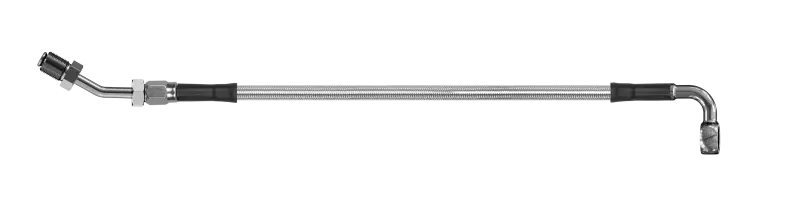 Goodridge 58In Universal Clutch Line W/Ss Fittings & Clear Hose - 90Deg Banjo W/An3 Fitting 1