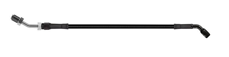 Goodridge 56In Universal Clutch Line W/Black Zinc Fittings & Black Hose - 45Deg Banjo W/An3 Fitting 1
