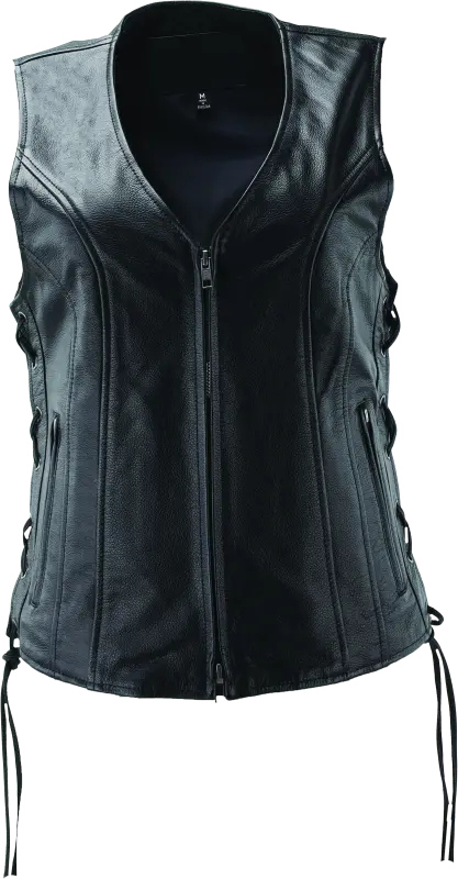 Kuryakyn Leather By River Road Sapphire Leather Vest Black Womens - Small 1