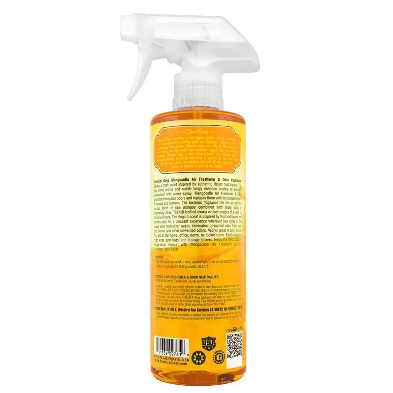 Chemical Guys Mangocello Mango Lemon Fusion Air Freshener & Odor Eliminator - 16Oz 1