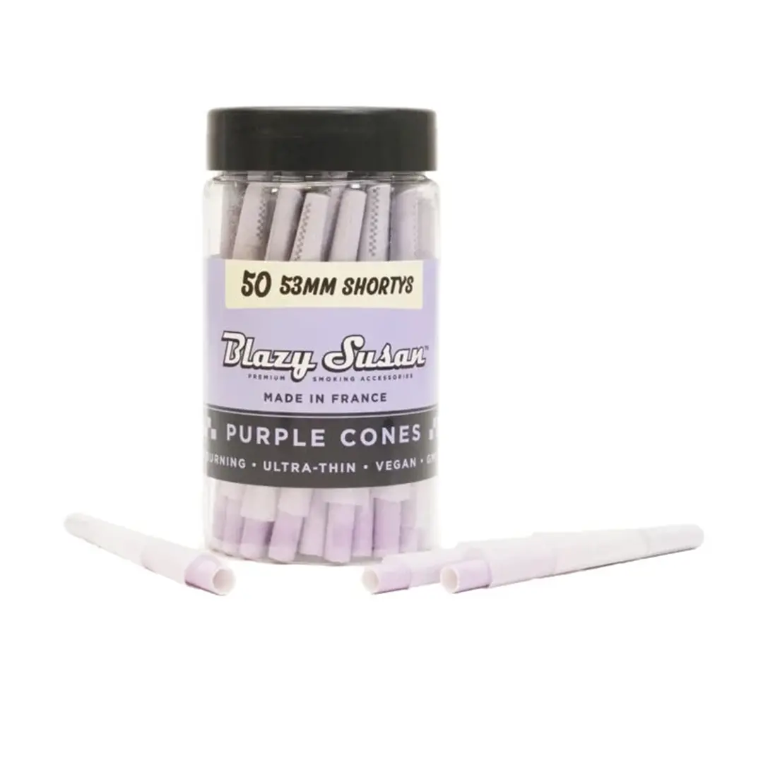 Blazy Susan Purple Paper Cones 4