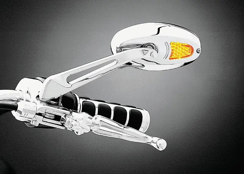 Kuryakyn Turn Signal Mirrors Flat Glass Chrome 1