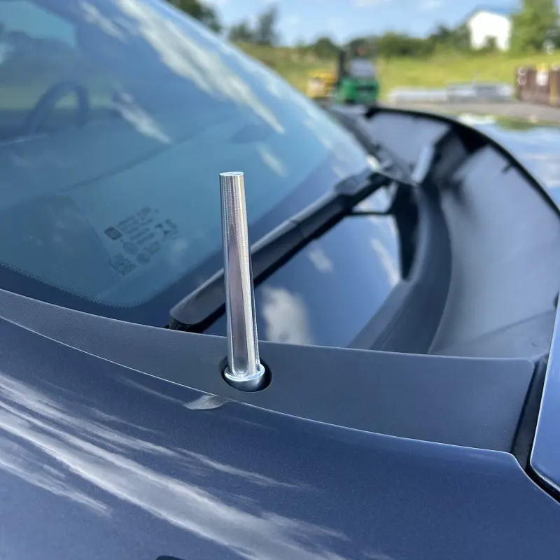 Wehrli 20-25 Chevy Silverado Billet Tig Torch Stubby Antenna - Raw Aluminum 1