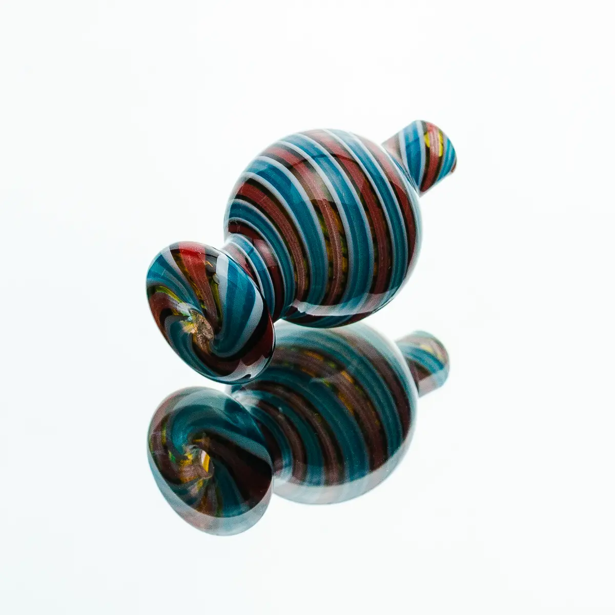 Candy Stripe Bubble Glass Carb Cap 1