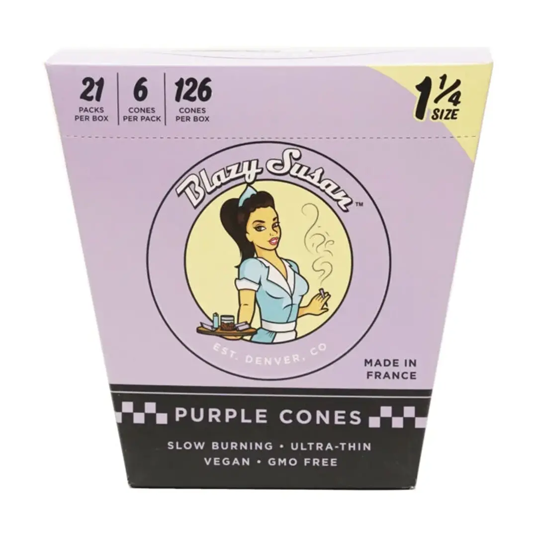Blazy Susan Purple Paper Cones 4