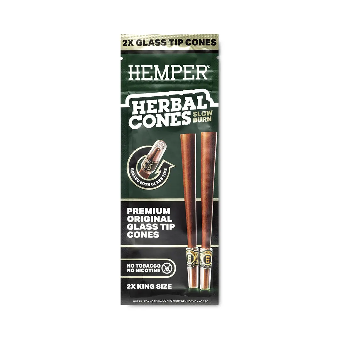 Glass-Tipped Herbal Cones - Natural 1