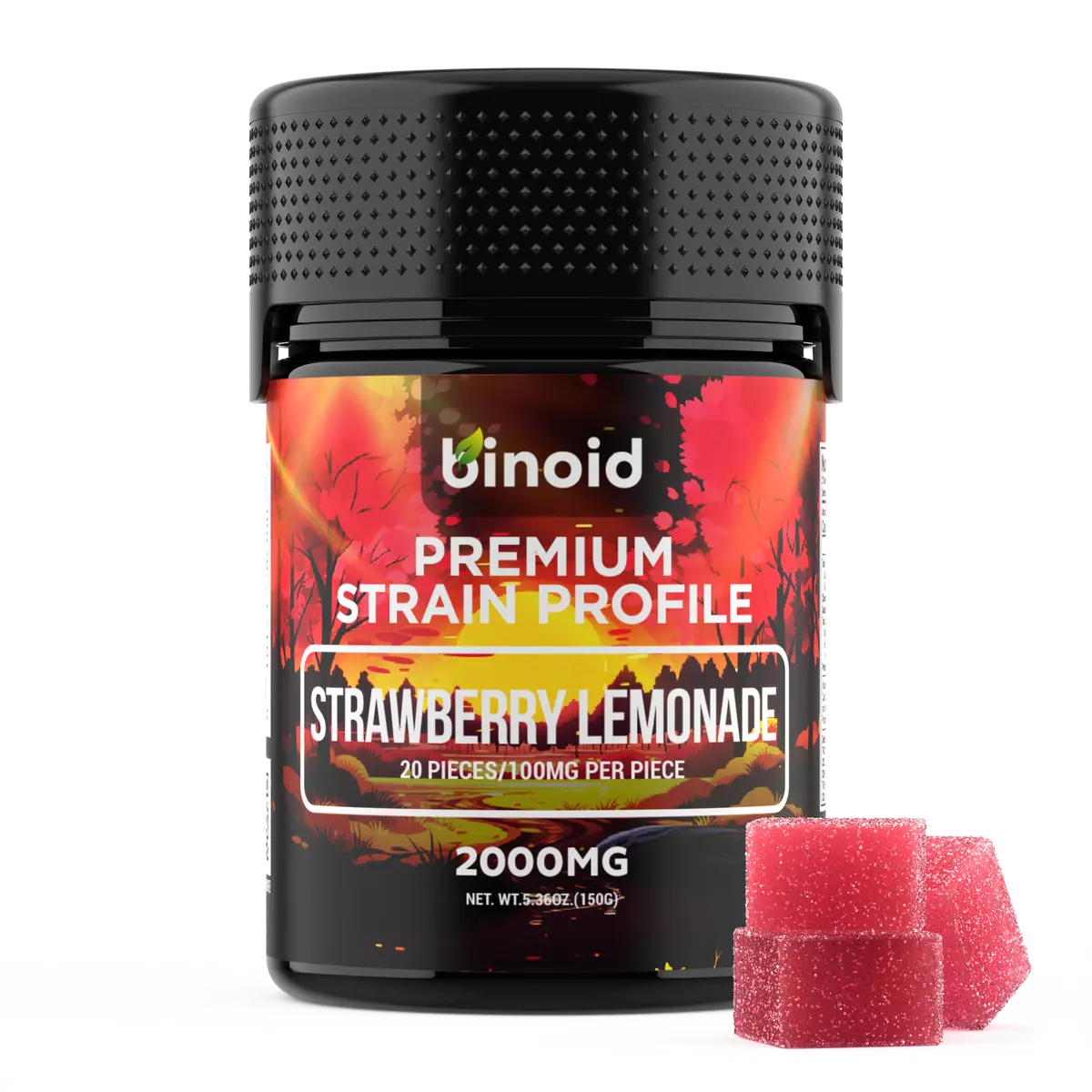 Binoid Strain Strawberry Lemonade Gummies 1