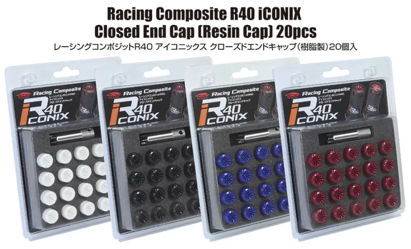 Project Kics 12X1.25 R40 Iconix Plastic Cap Set - Blue (20 Pcs) 1