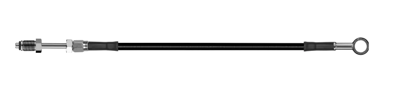 Goodridge 56In Universal Clutch Line W/Ss Fittings & Black Hose - Straight Banjo 7/16 Unf 1