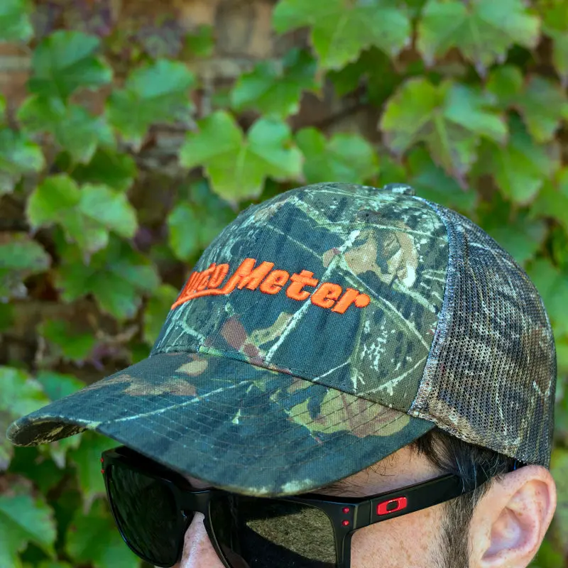 Autometer Hat Mesh Black W/ Velcro Hunting Camo Blaze Orange 2