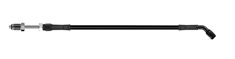 Goodridge 56In Universal Clutch Line W/Blk Fittings & Blk Hose - 45 Deg Banjo W/Straight 7/16 Unf 1