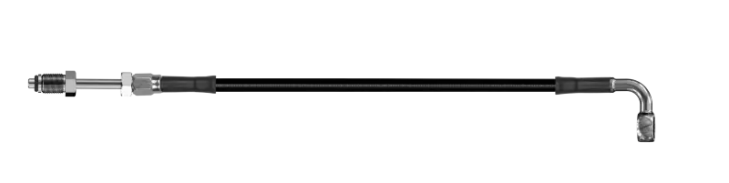 Goodridge 56In Universal Clutch Line W/Ss Fittings & Black Hose - 90Deg Banjo W/Straight 7/16 Unf 1