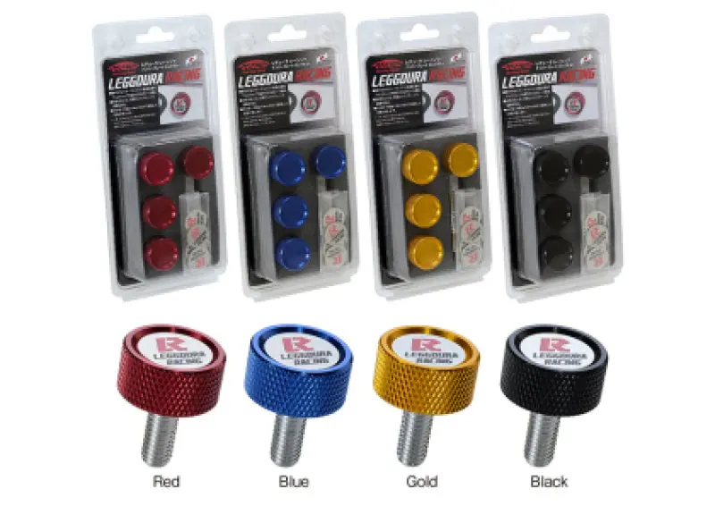 Project Kics Leggdura Racing Number Plate Lock Bolt Set - Black 1