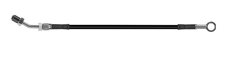 Goodridge 56In Universal Clutch Line W/Ss Fittings & Black Hose - Straight Banjo W/An3 Fitting 1