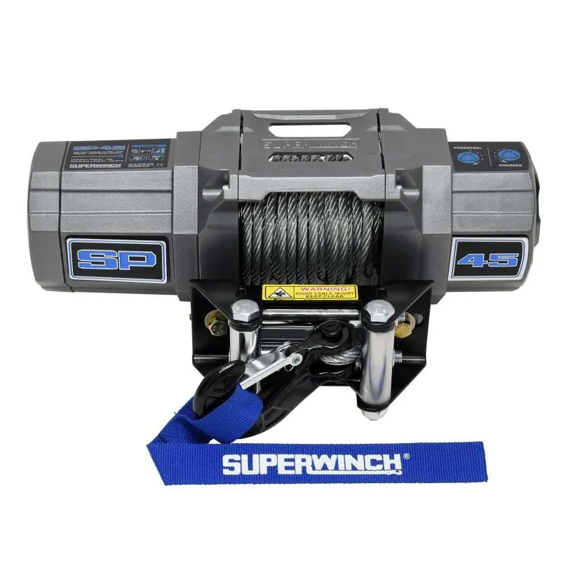 Superwinch 4500 Lbs 12V Dc 15/64In X 40Ft Steel Rope Roller Fairlead Sp 45 Winch 2