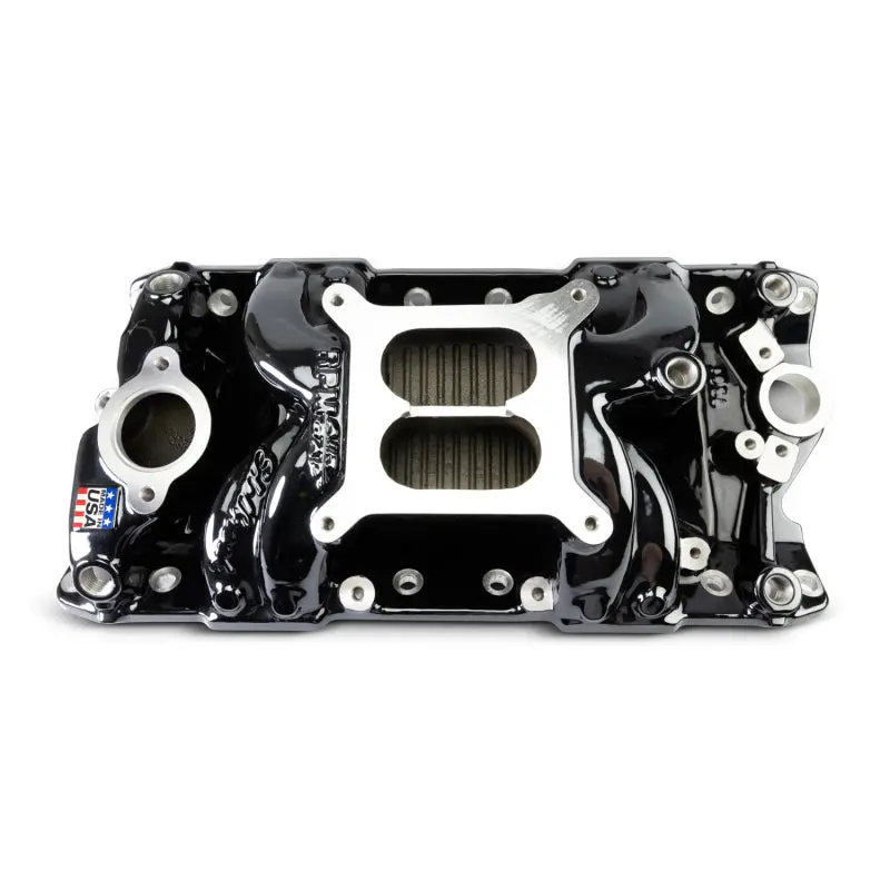 Edelbrock Chevy Small Block Performer Rpm Air-Gap Intake Manifold Black Plasma Finish 1
