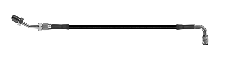 Goodridge 56In Universal Clutch Line W/Ss Fittings & Black Hose - 90Deg Banjo W/An3 Fitting 1
