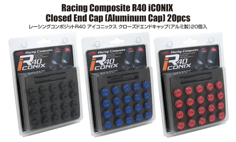 Project Kics 12X1.25 R40 Iconix Aluminum Cap Set - Blue (20 Pcs) 1