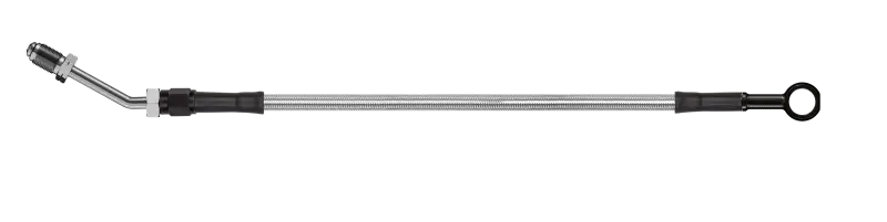 Goodridge 58In Universal Clutch Line W/Blk Zinc Fittings & Clear Hose - Straight Banjo W/M10 Fitting 1