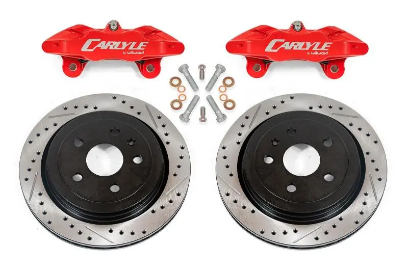 Bmr 97-04 Chevrolet Corvette C5 Brake Kit For 15In Conversion Drilled & Slotted Rotors Red Calipers 1