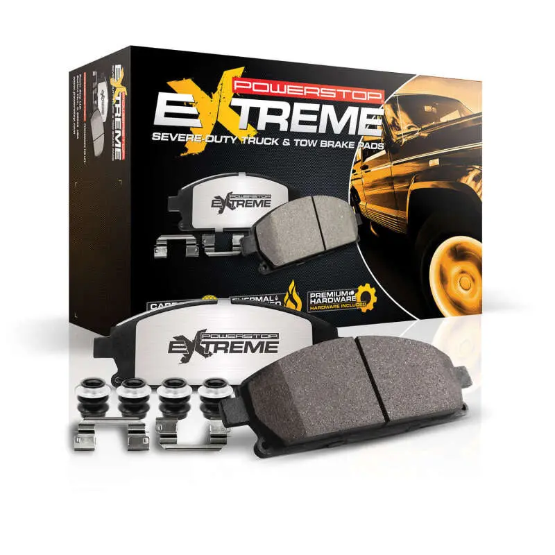 Power Stop 18-23 Ford F-53 Motorhome Chassis Front Z36 Truck & Tow Brake Pad W/Hardware 1