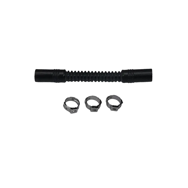 Deatschwerks Convoluted Tubing 100Mm Length X 8Mm Id Side 1 X 8Mm Id Side 2 - Black 1