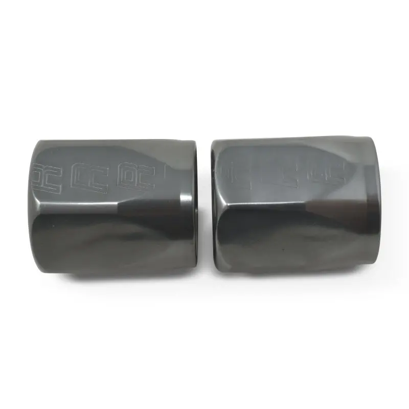 Russell Hose End Socket -6 An Polished & Gray Anodized (2 Pack) 2