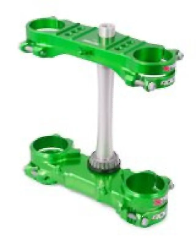 Xtrig 19+ Kawasaki Kx 250 4T/ Kx 450 4T Rocs Tech Triple Clamp 23 Mm. Offset M12 - Green 1
